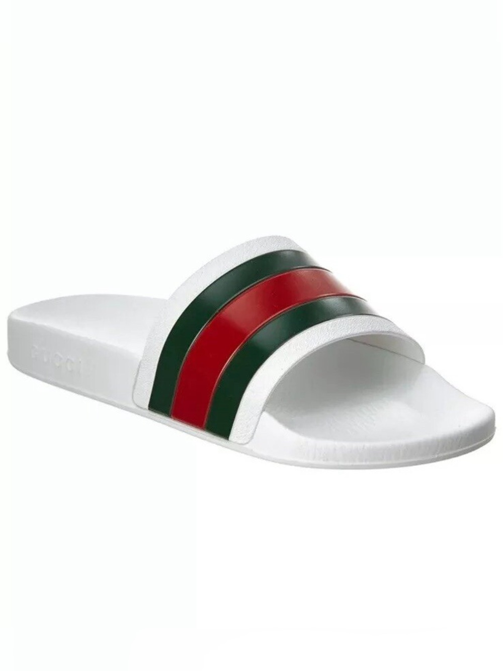 Gucci Pursuit '72 Web Stripe Slide Sandals with Green and Red Web Stripes size 7